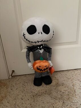 Disney Jack Skellington Plush Costume - White, Black & Orange